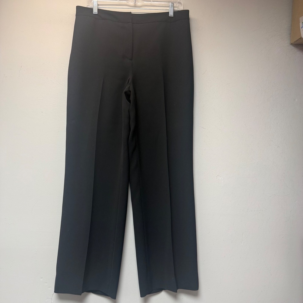 Ann Taylor LOFT Dress Pants Womens 10 Black Excellent Wide Leg Professional